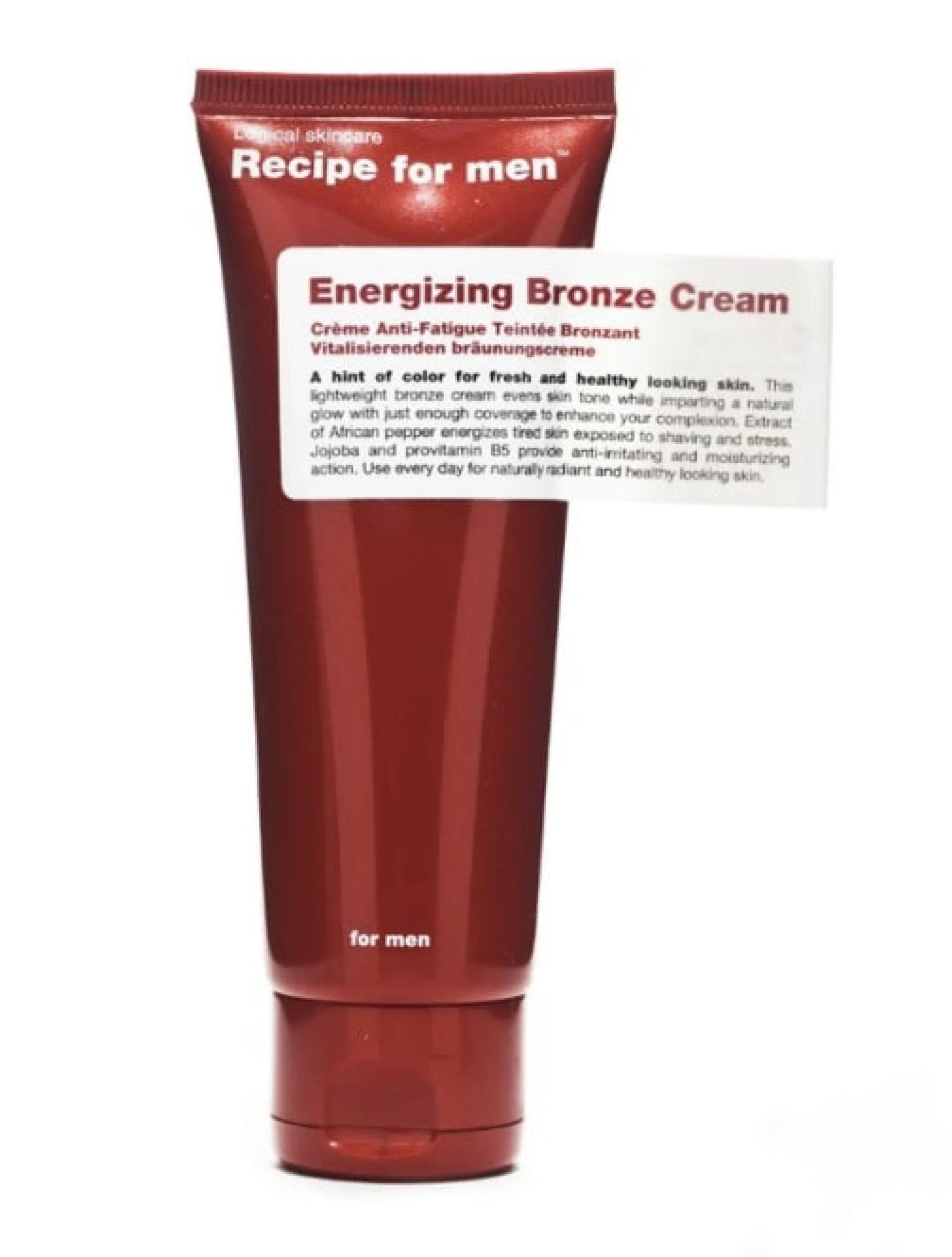 Recipe for men Energizing Bronze Cream 75 ml