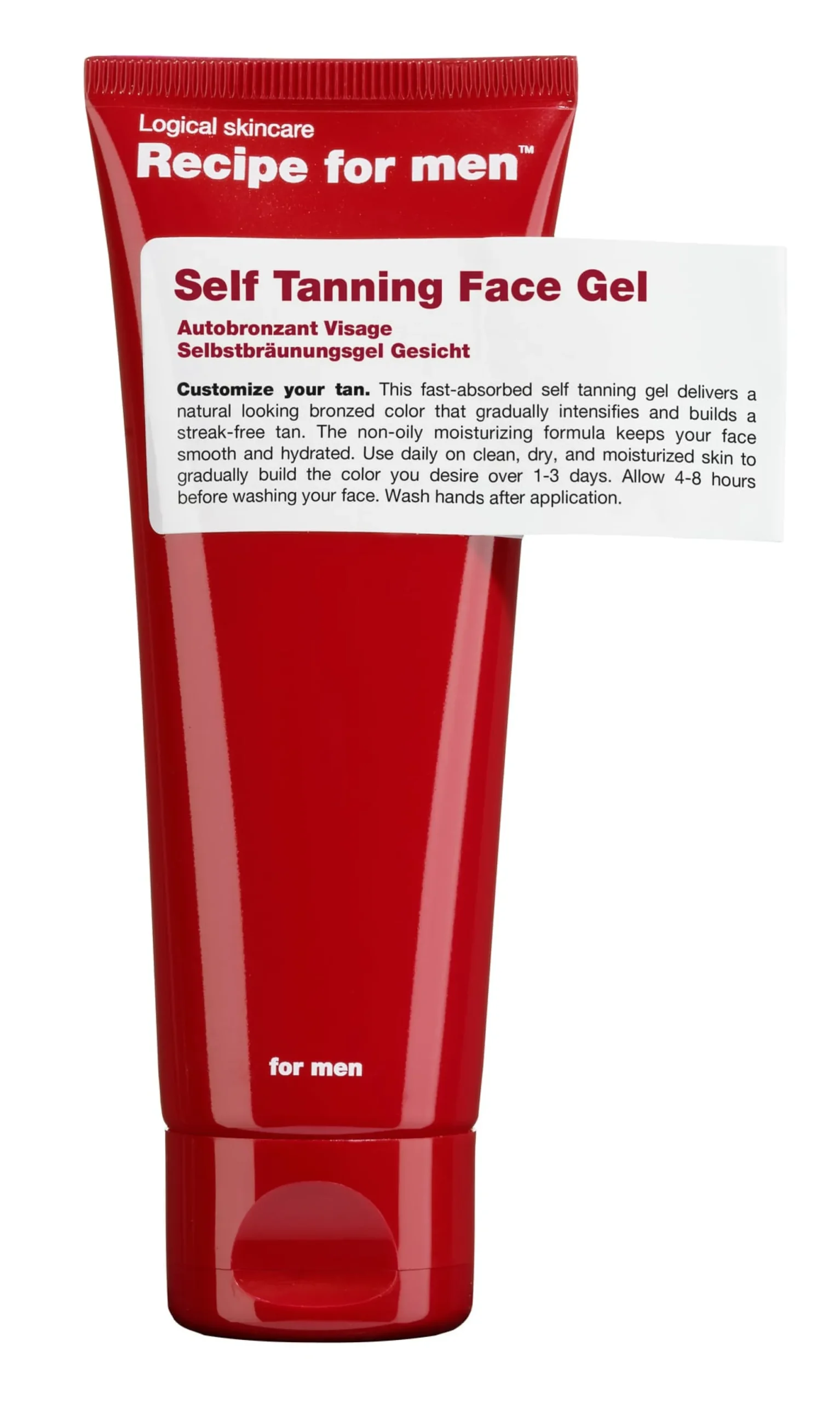 Recipe for men Self Tanning Face Gel 75 ml