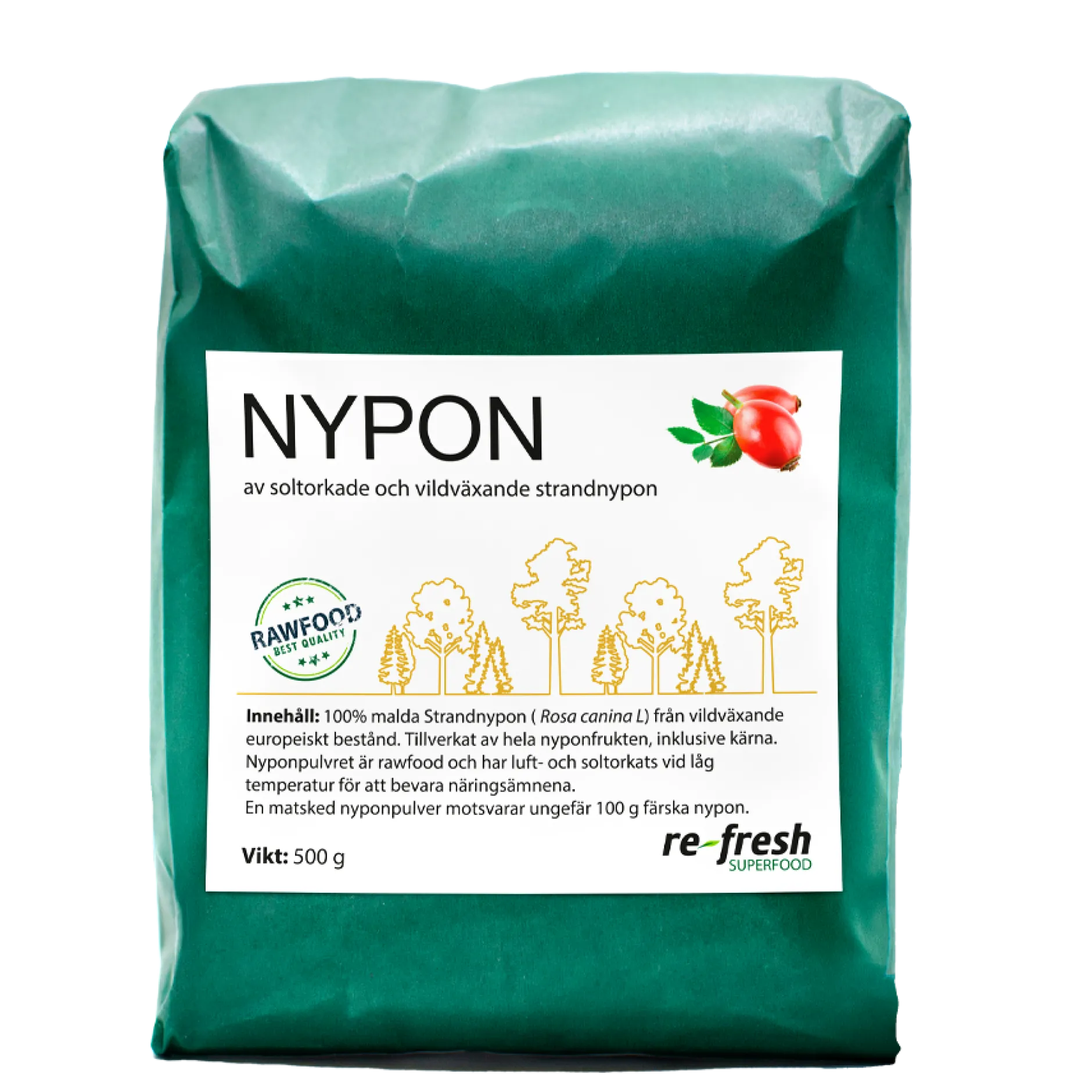 Re-fresh Superfood Nyponpulver 500 g