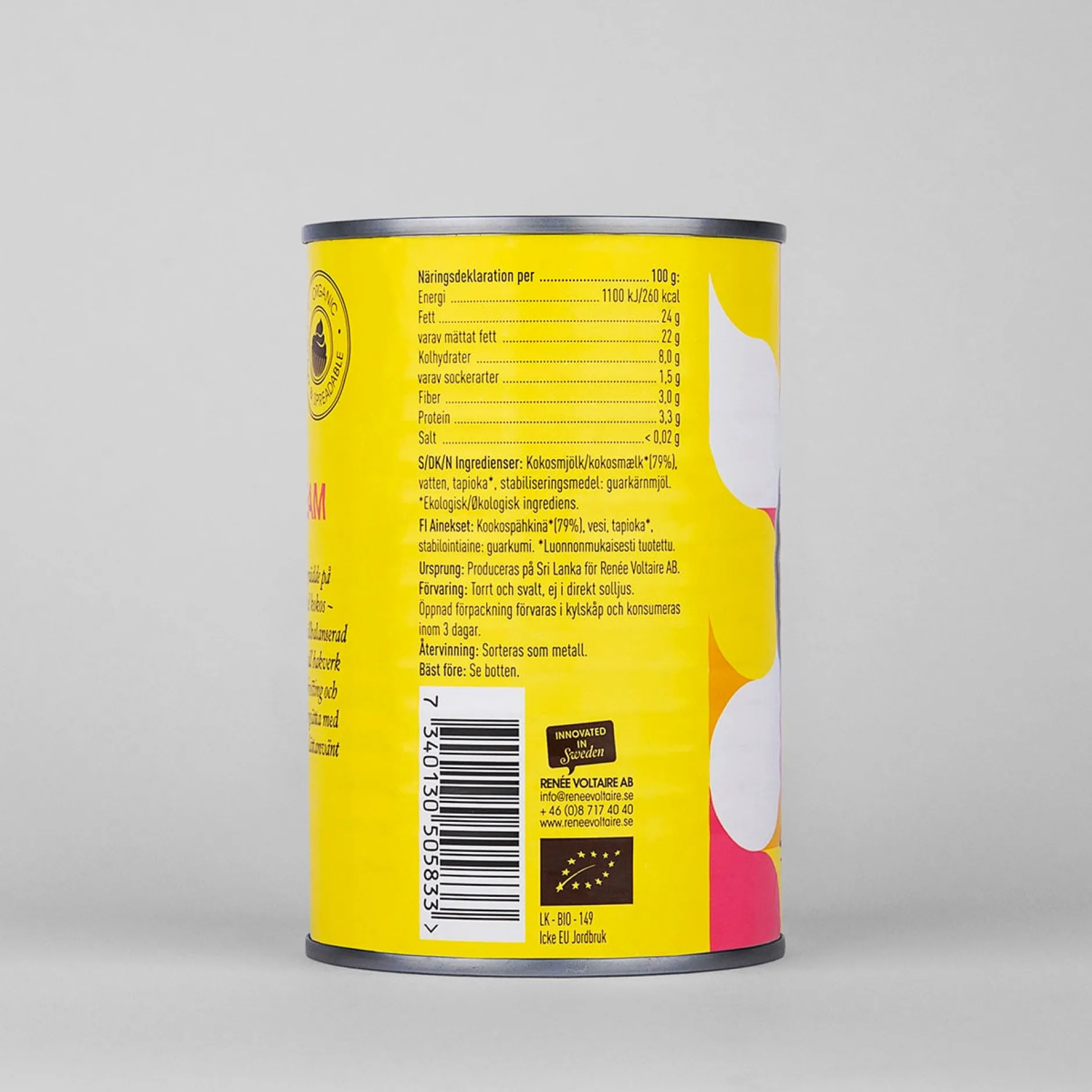 Renée Voltaire Färdigvispad Kokosgrädde - Neutral EKO 400 ml