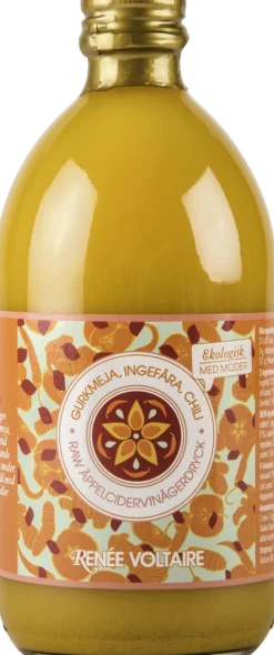 Renée Voltaire Raw Äppelcidervinägerdryck - Gurkmeja, Ingefära & Chili 500 ml EKO