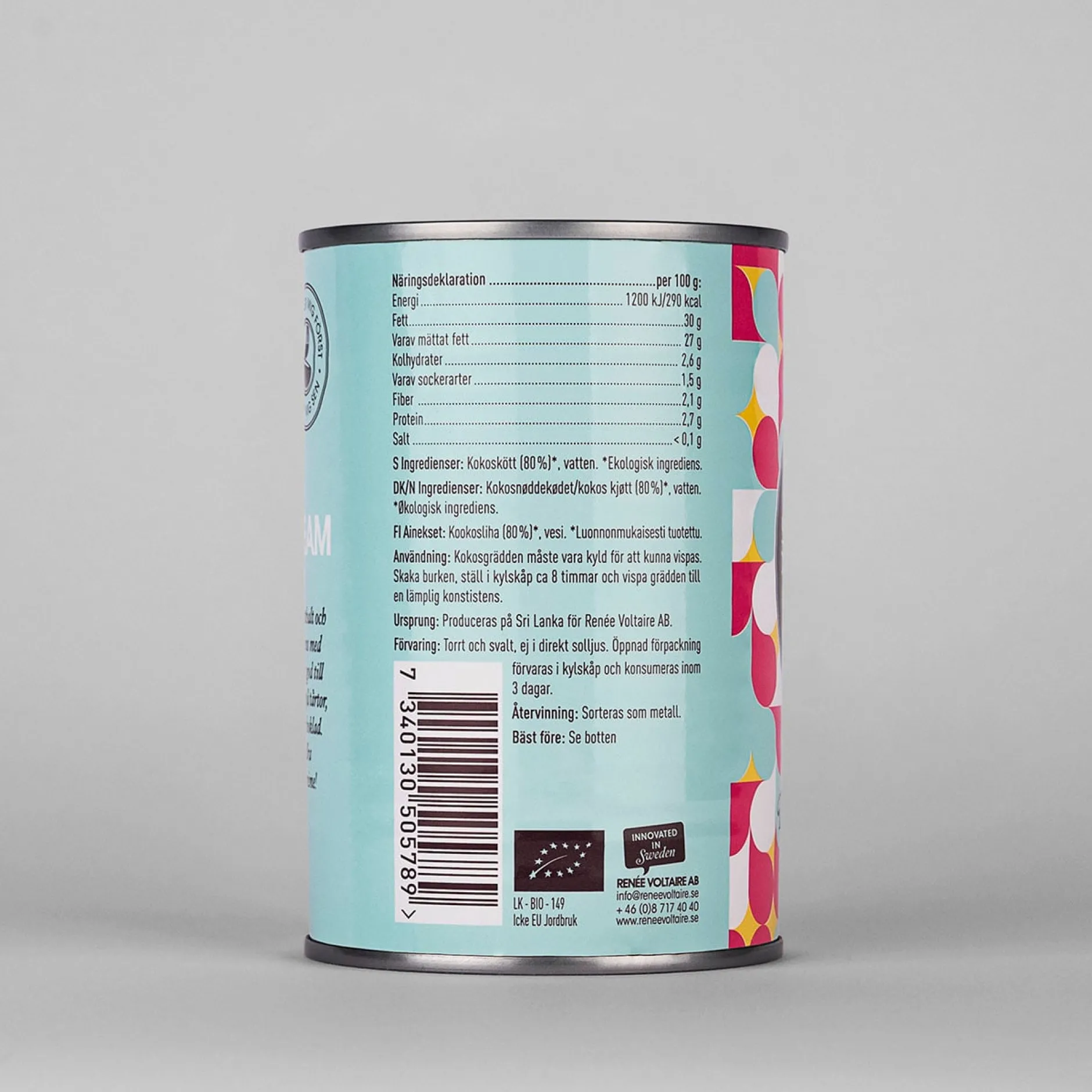 Renée Voltaire Vispbar Kokosgrädde - Fetthalt 30% 400 ml EKO