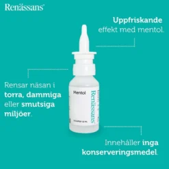 Renässans Nässpray koksaltlösning mentol 30 ml