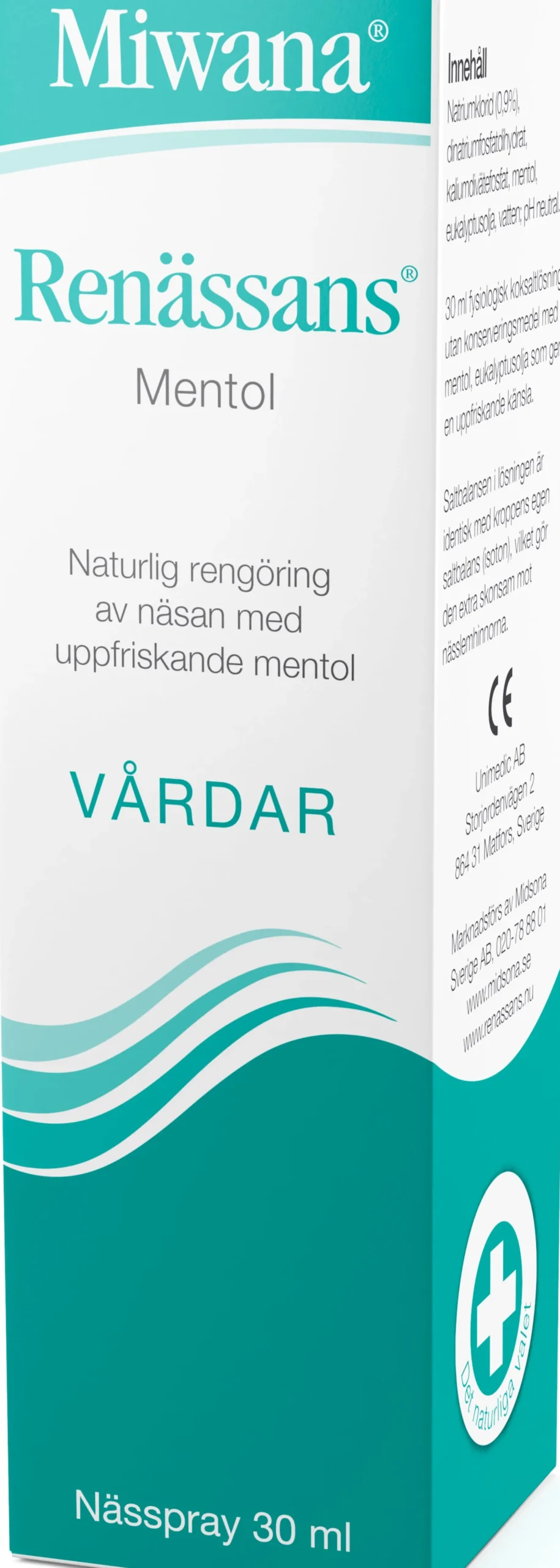 Renässans Nässpray koksaltlösning mentol 30 ml
