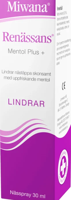 Renässans Nässpray plus mentol 30 ml