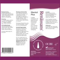 Renässans Nässpray plus mentol 30 ml