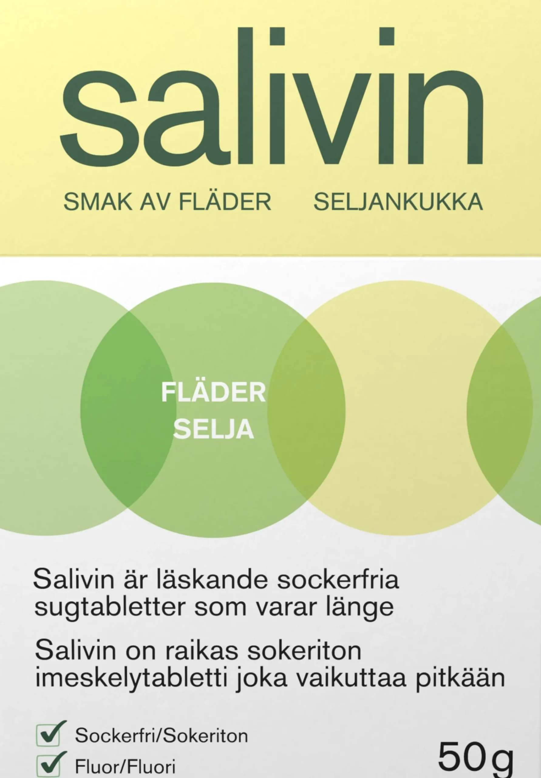 Salivin Sugtabletter Vid Muntorrhet Fläder 50 g