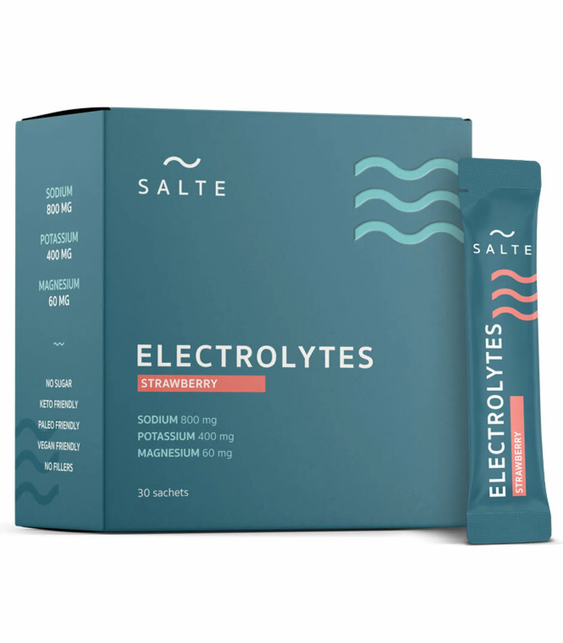 SALTE Elektrolyter Jordgubb 30 dospåsar