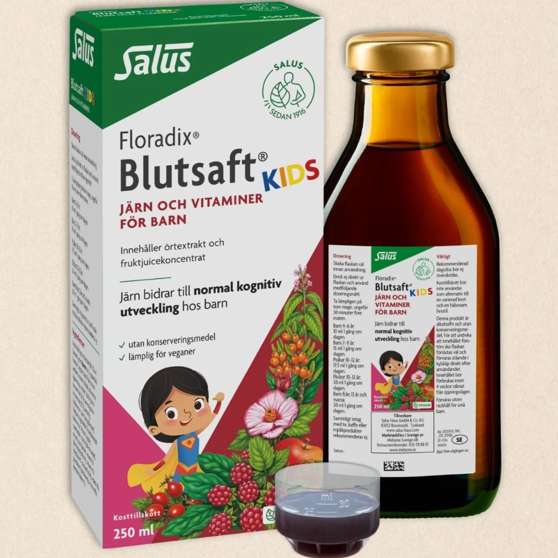 Salus Blutsaft Kids Järntillskott 250 ml