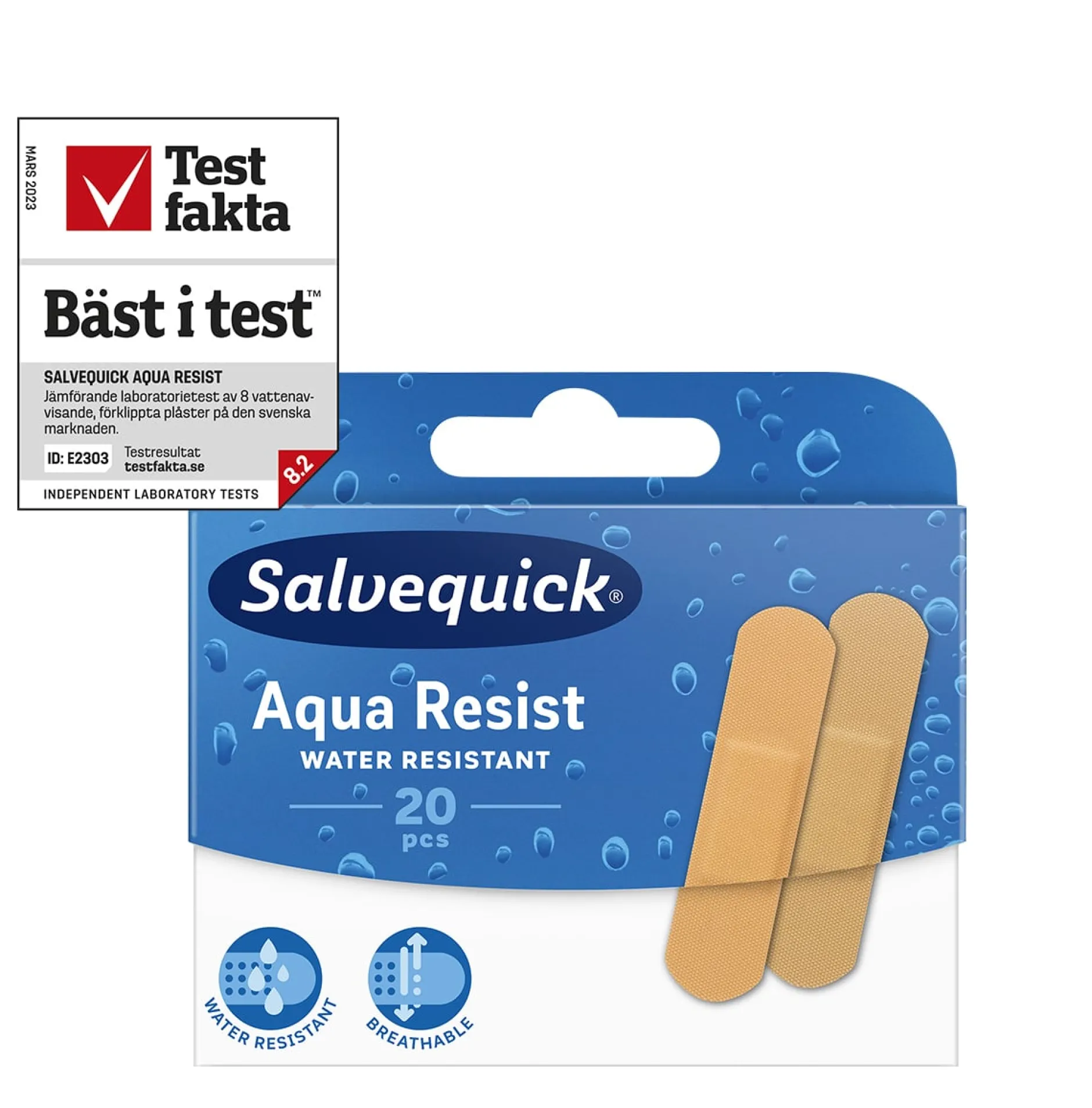 Salvequick Aqua Resist Medium 20 st