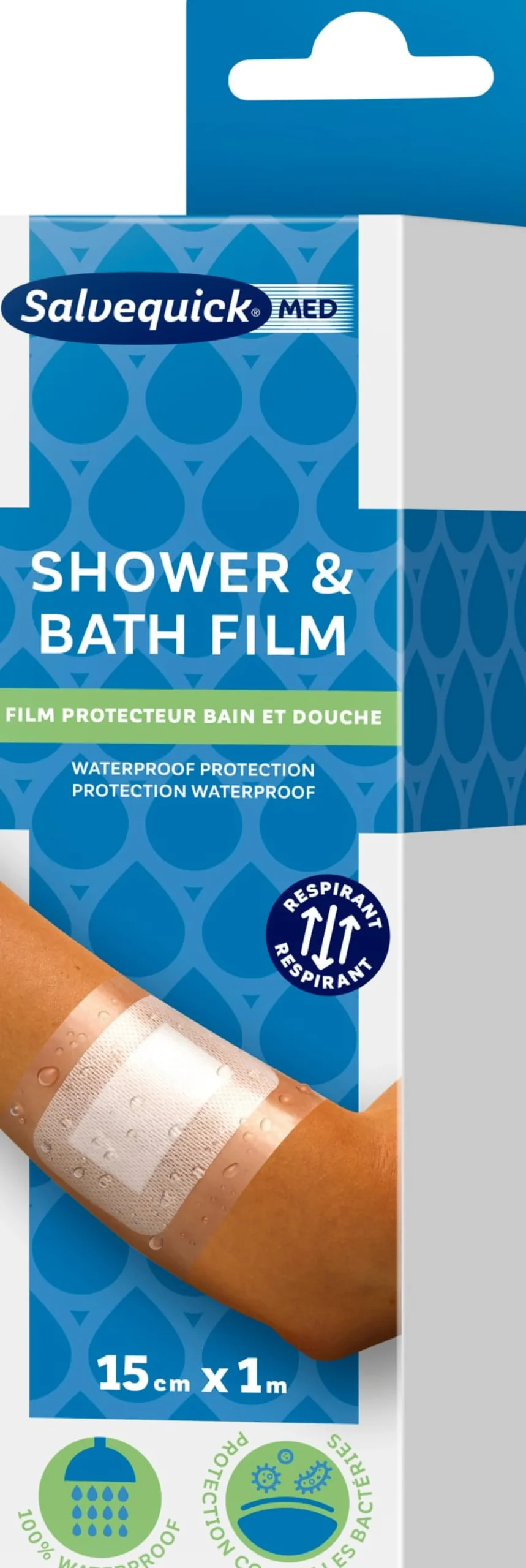 Salvequick MED Shower & Bath Film 15 cm x 1 m