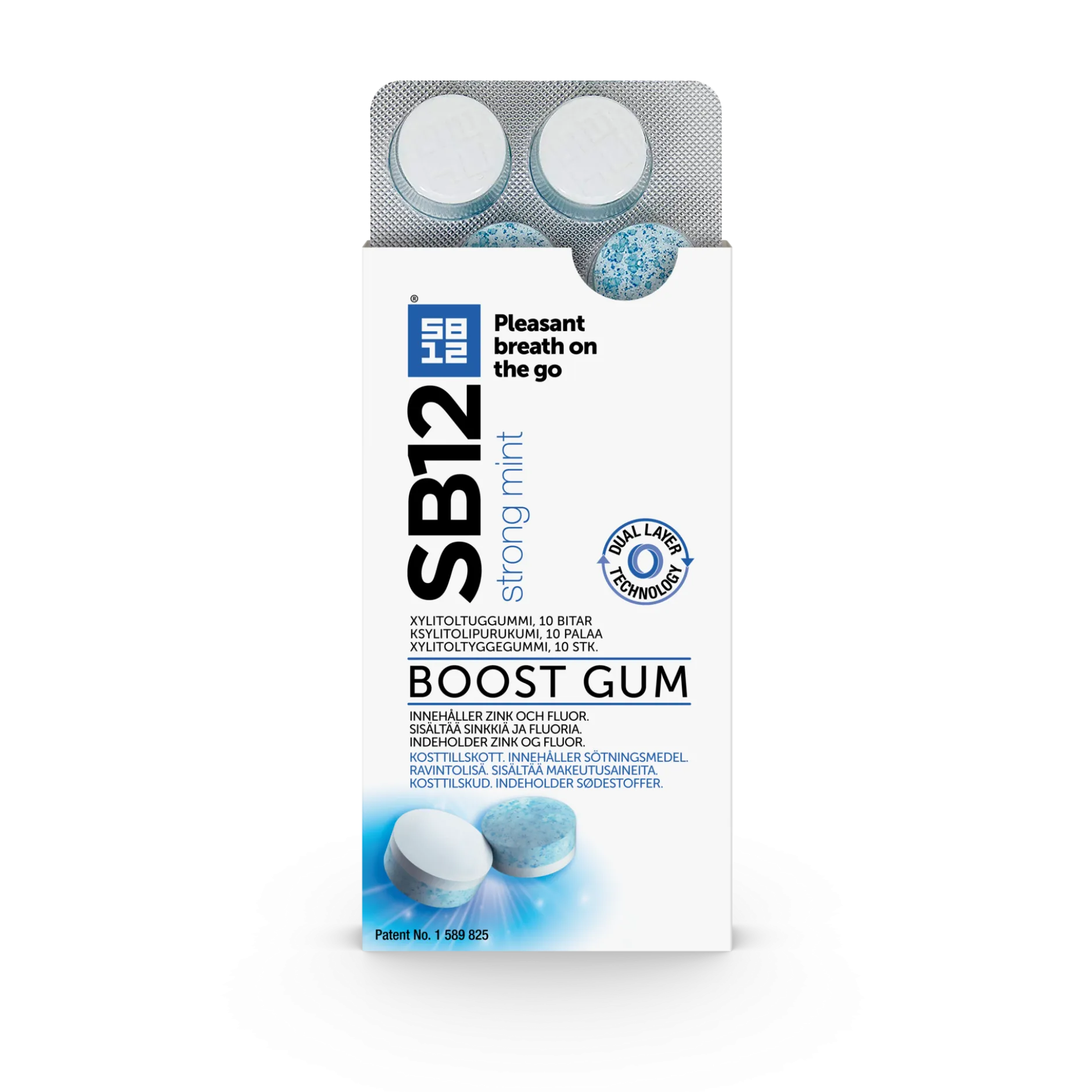 SB12 Original Boost Gum Strong Mint Tuggummin 10 st