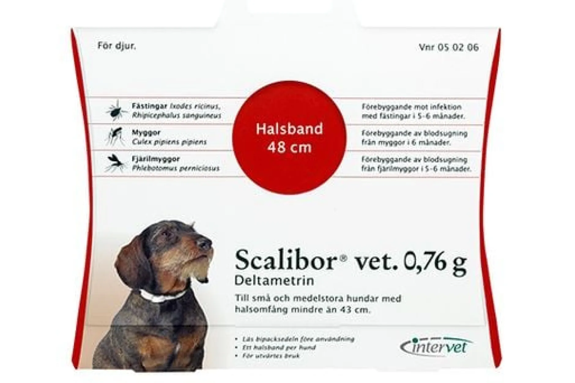 Scalibor® vet. fästinghalsband 0,76g, 48cm