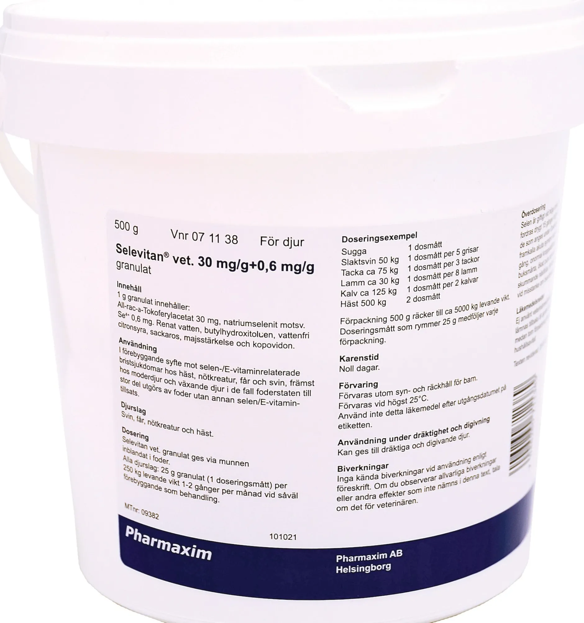 Selevitan Vet. 30 mg/g + 0,6 mg/g Granulat 500 g