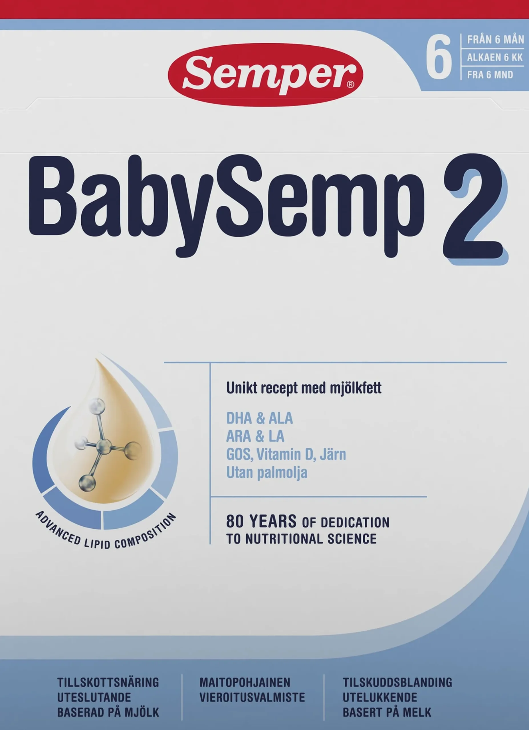 Semper BabySemp 2 Tillskottsnäring 800g
