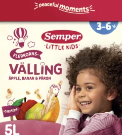 Semper Flerkornsvälling äpple, banan & päron 3-6 år