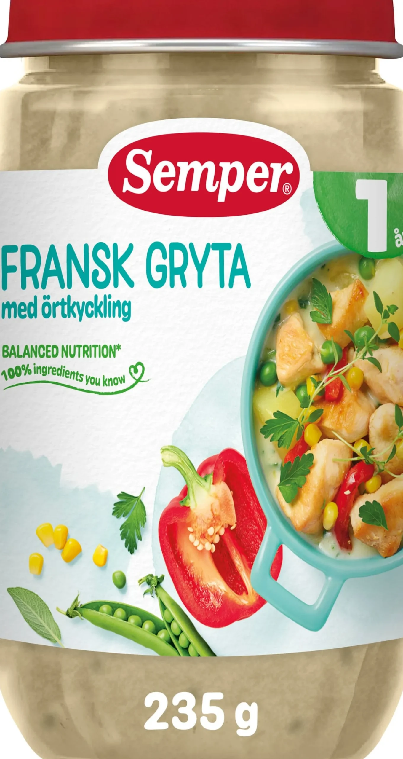 Semper Fransk Gryta med kyckling och örter från 1 år