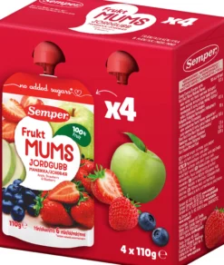 Semper Fruktmums Jordgubb 6 månader 4-pack