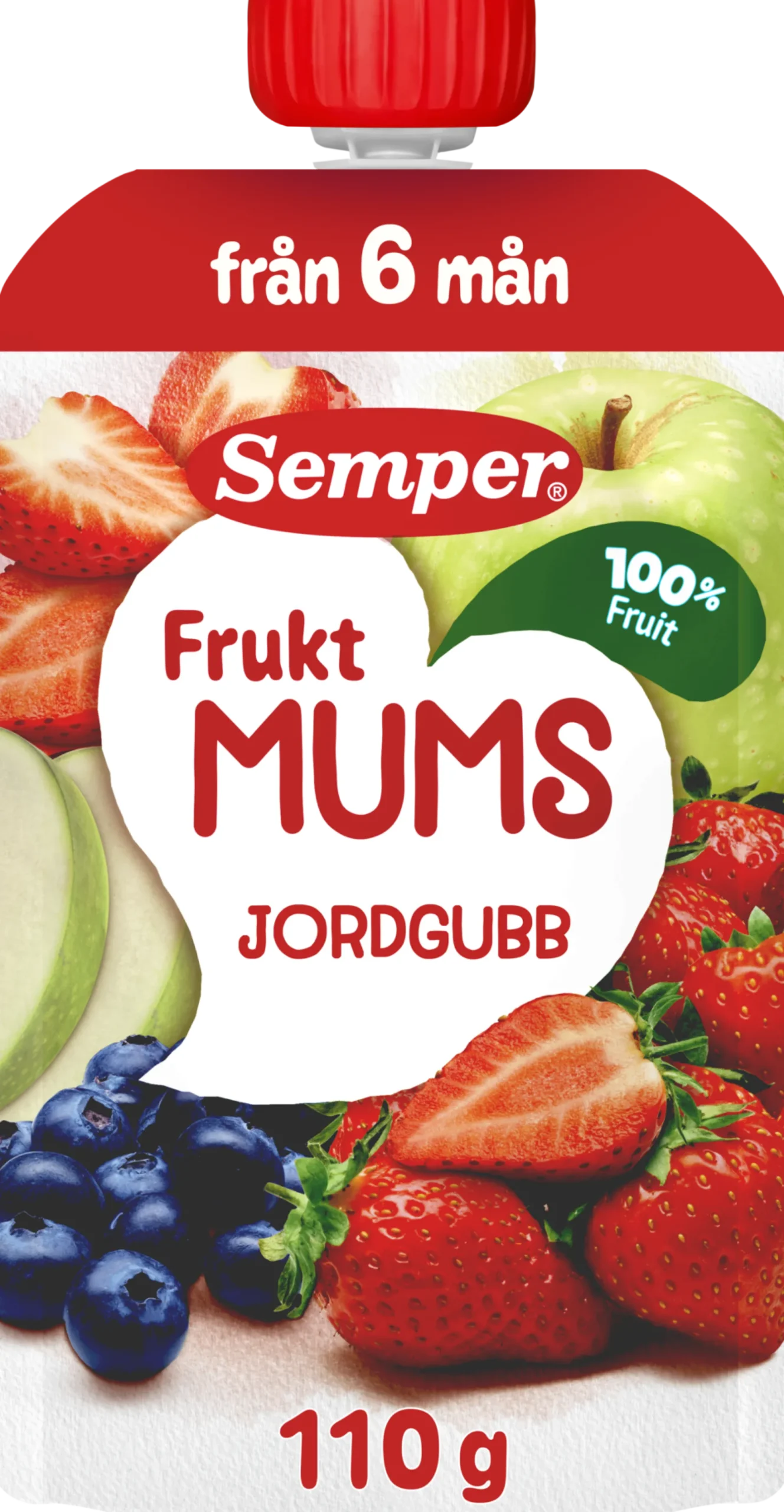 Semper Fruktmums Klämmis Jordgubb 110 g