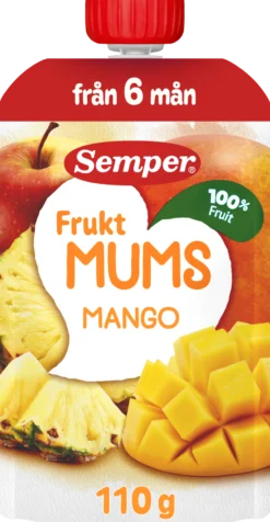 Semper Fruktmums Klämmis Mango 110 g