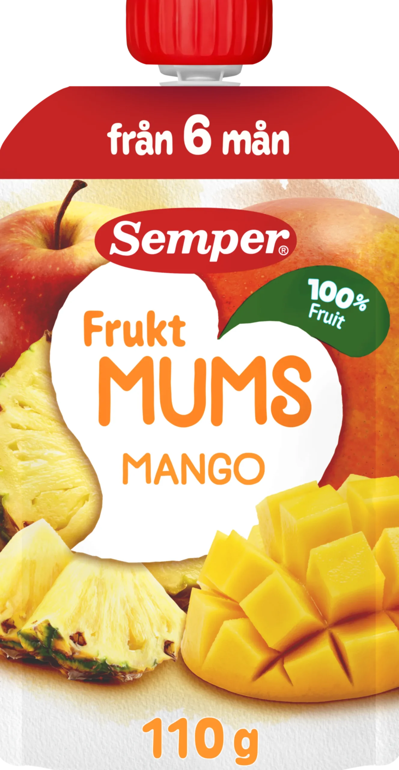 Semper Fruktmums Klämmis Mango 110 g