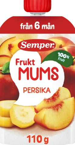 Semper Fruktmums Klämmis Persika 110 g