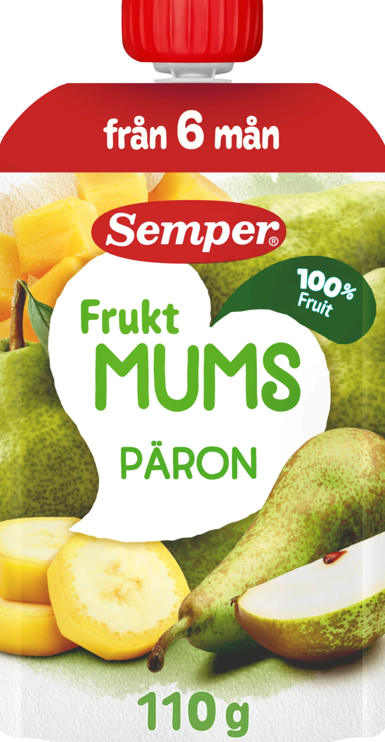 Semper Fruktmums Klämmis Päron 110 g