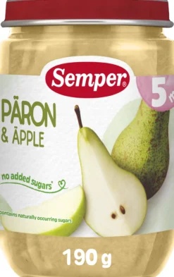 Semper Fruktpuré Päron & Äpple från 5 månader 190 g