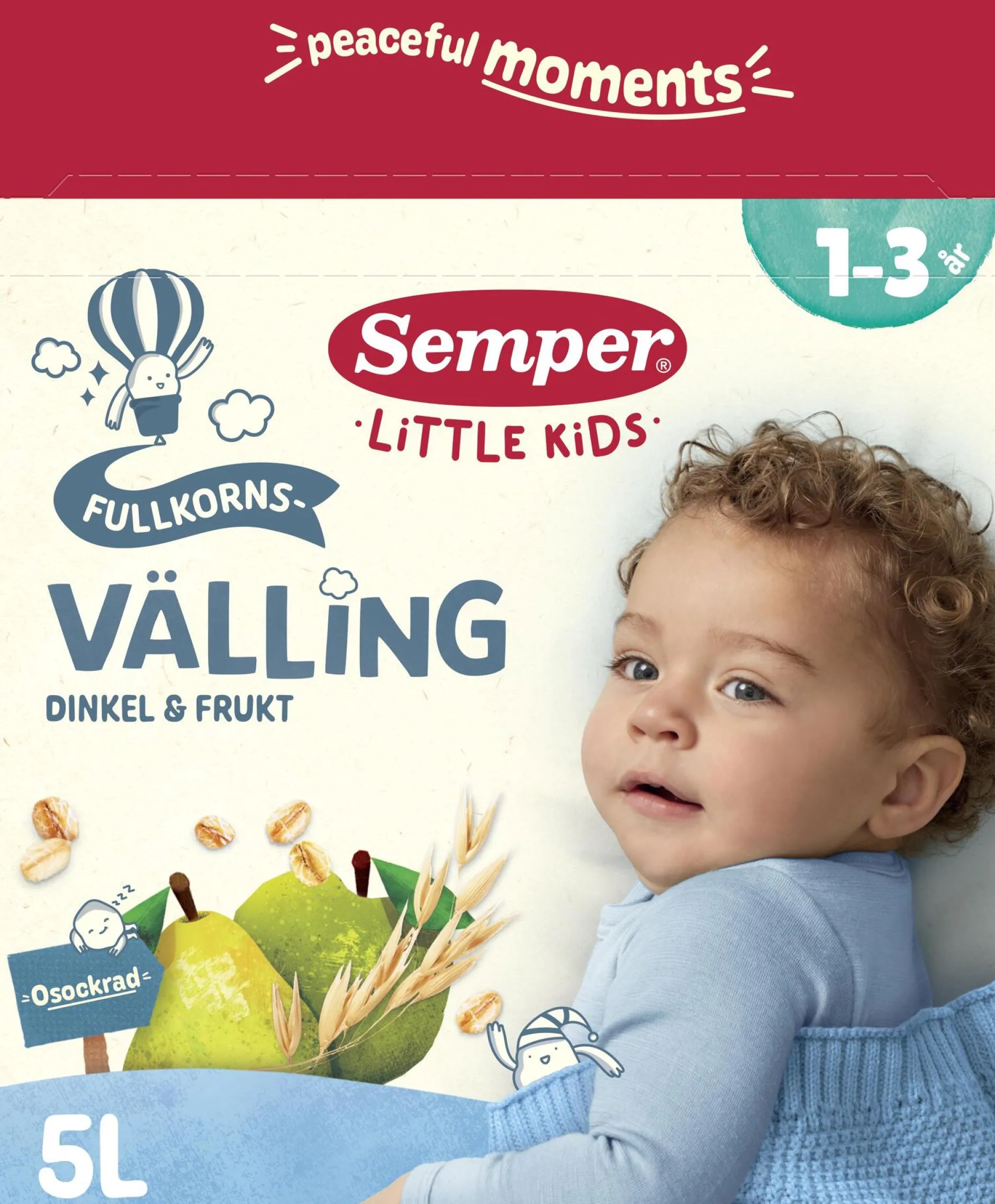 Semper Fullkornsvälling Dinkel & Frukt 1-3 år