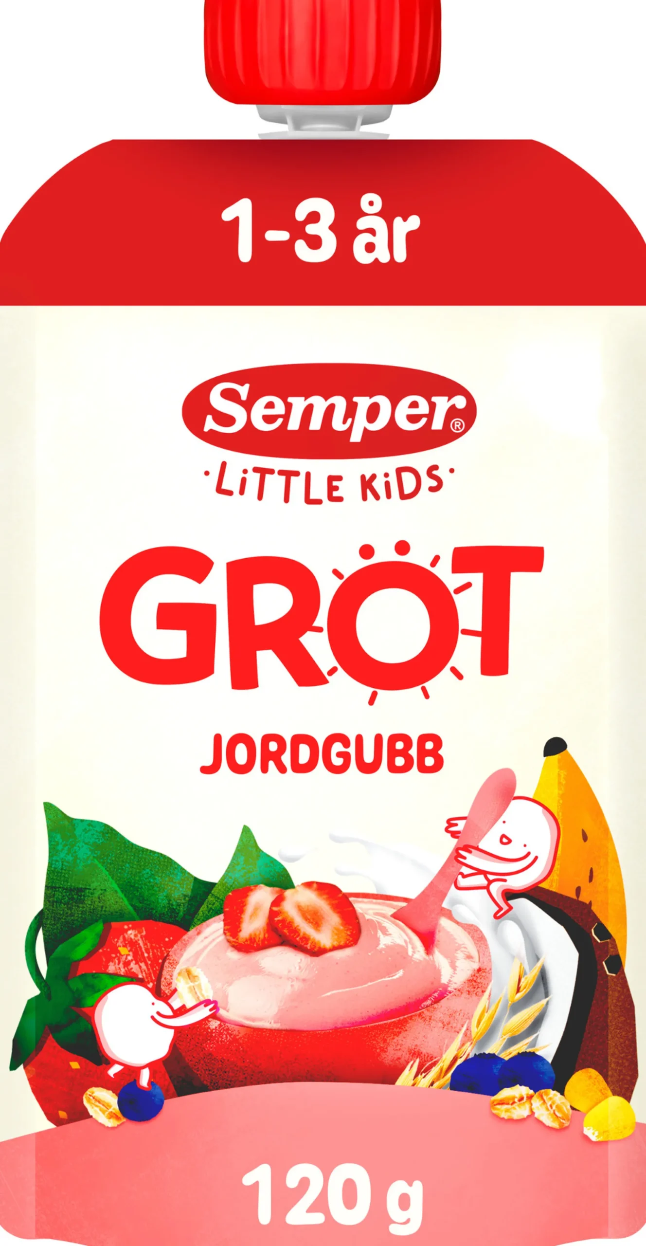 Semper Gröt Jordgubb Banan 1-3 år 120 g