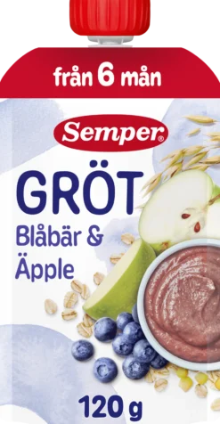 Semper Grötklämmis Blåbär & Äpple 120 g