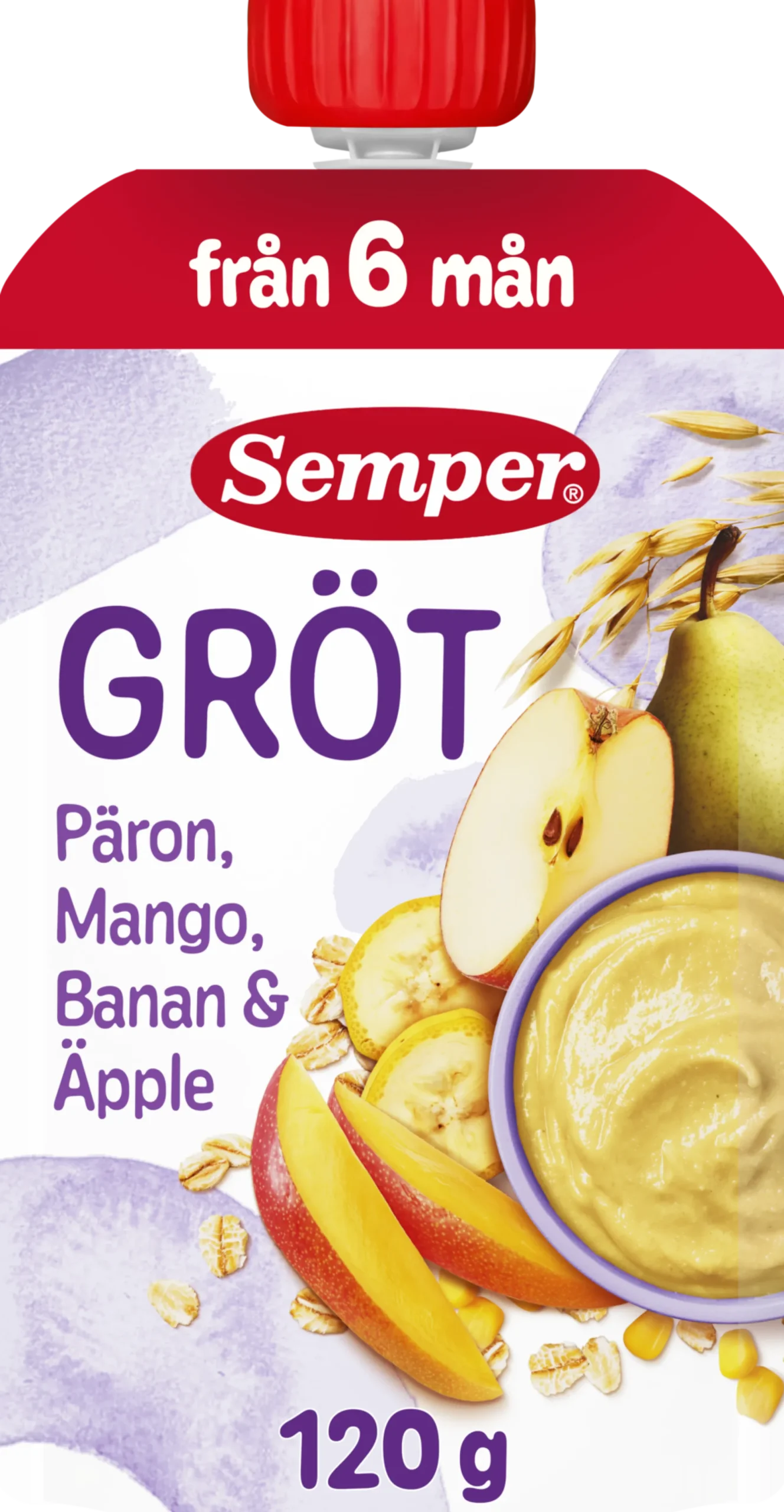 Semper Grötklämmis Päron & Mango 6 månader 120 g