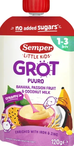 Semper Gröt Passionsfrukt Banan Kokos 1-3 år 120 g