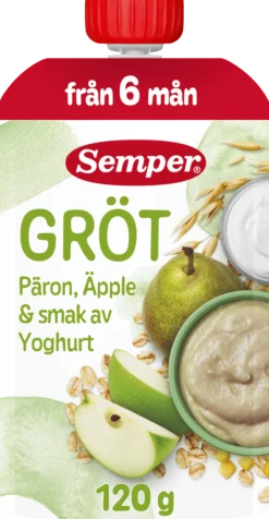Semper Gröt Yoghurt Äpple & Päron 120 g
