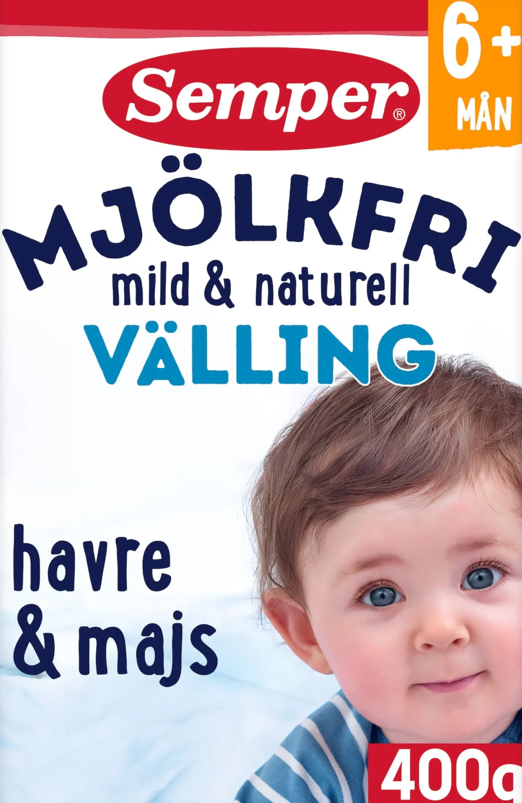 Semper Mjölkfri Välling Mild & Naturell 400 g