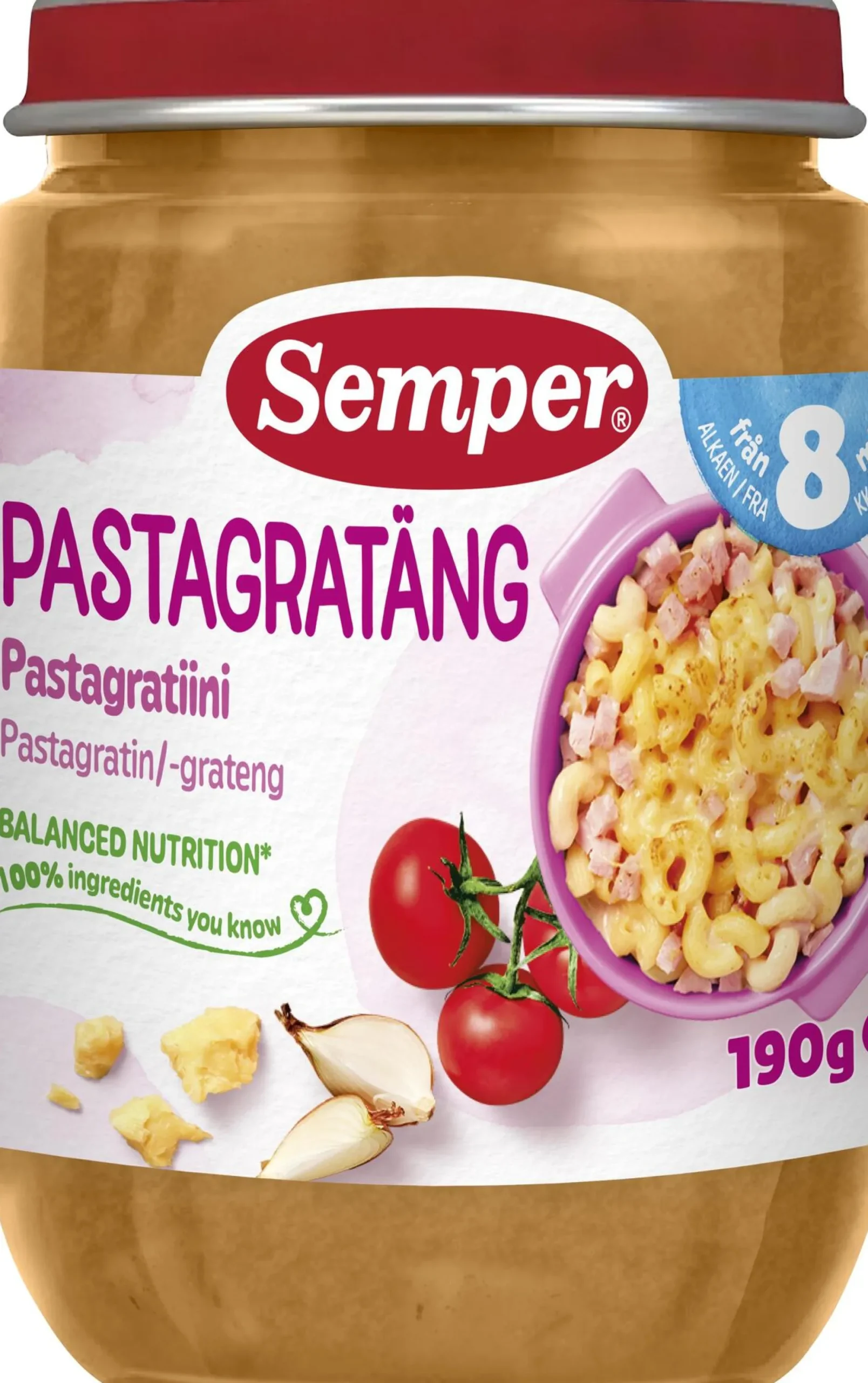 Semper Pastagratäng 8 månader 190 g
