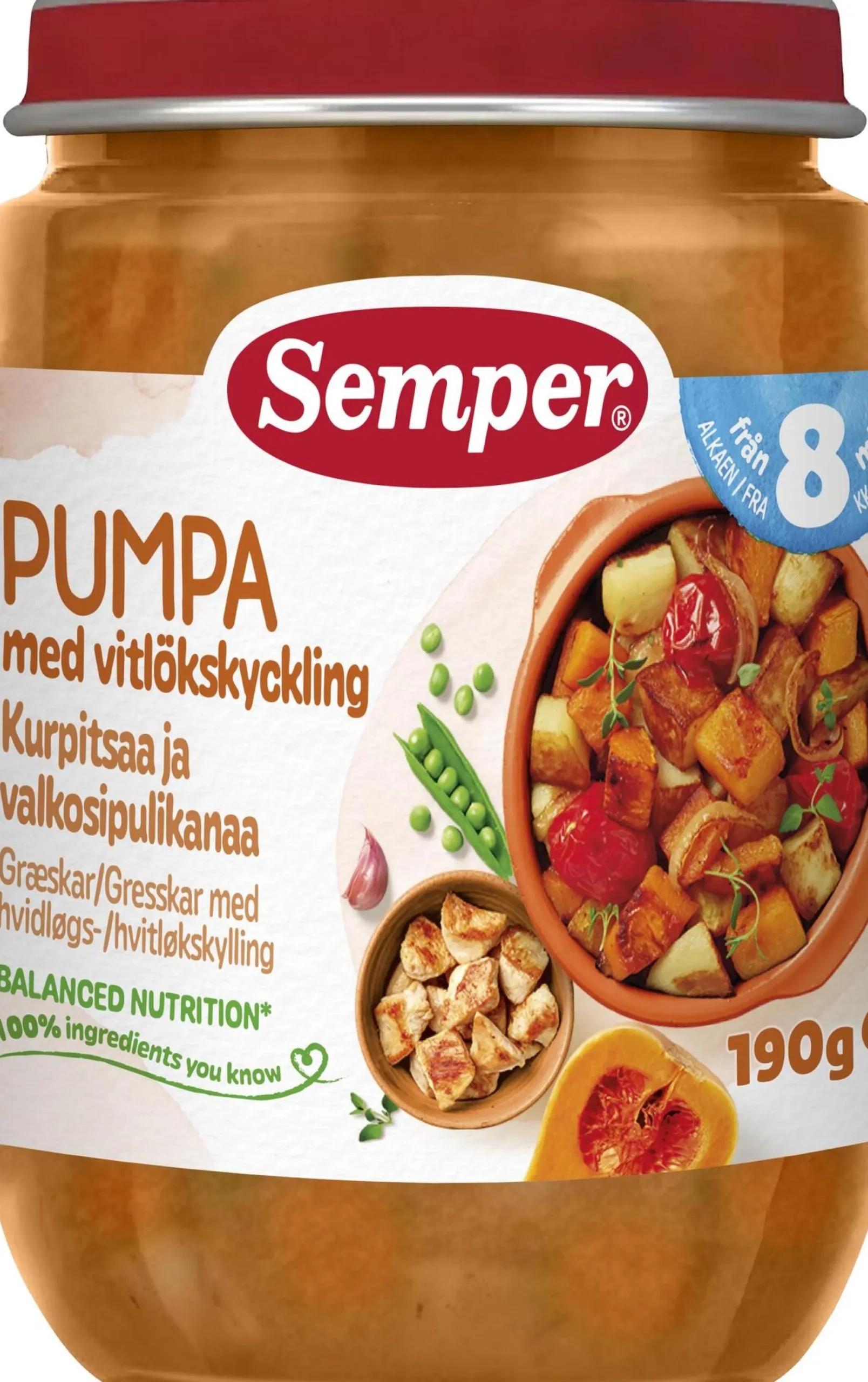 Semper Pumpa Med Vitlökskyckling Från 8 månader