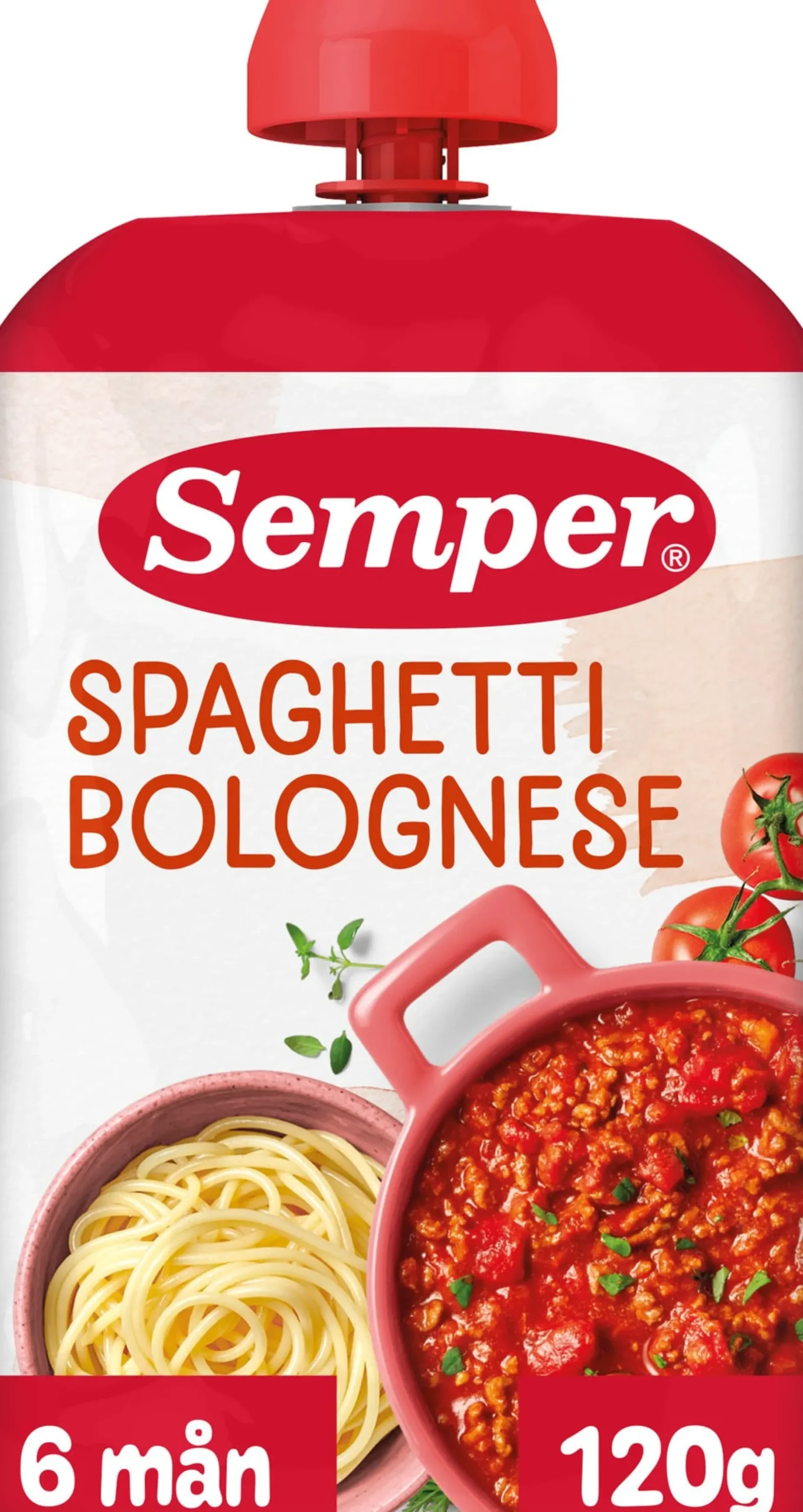 Semper Spagetti Bolognese 6 Mån 120g