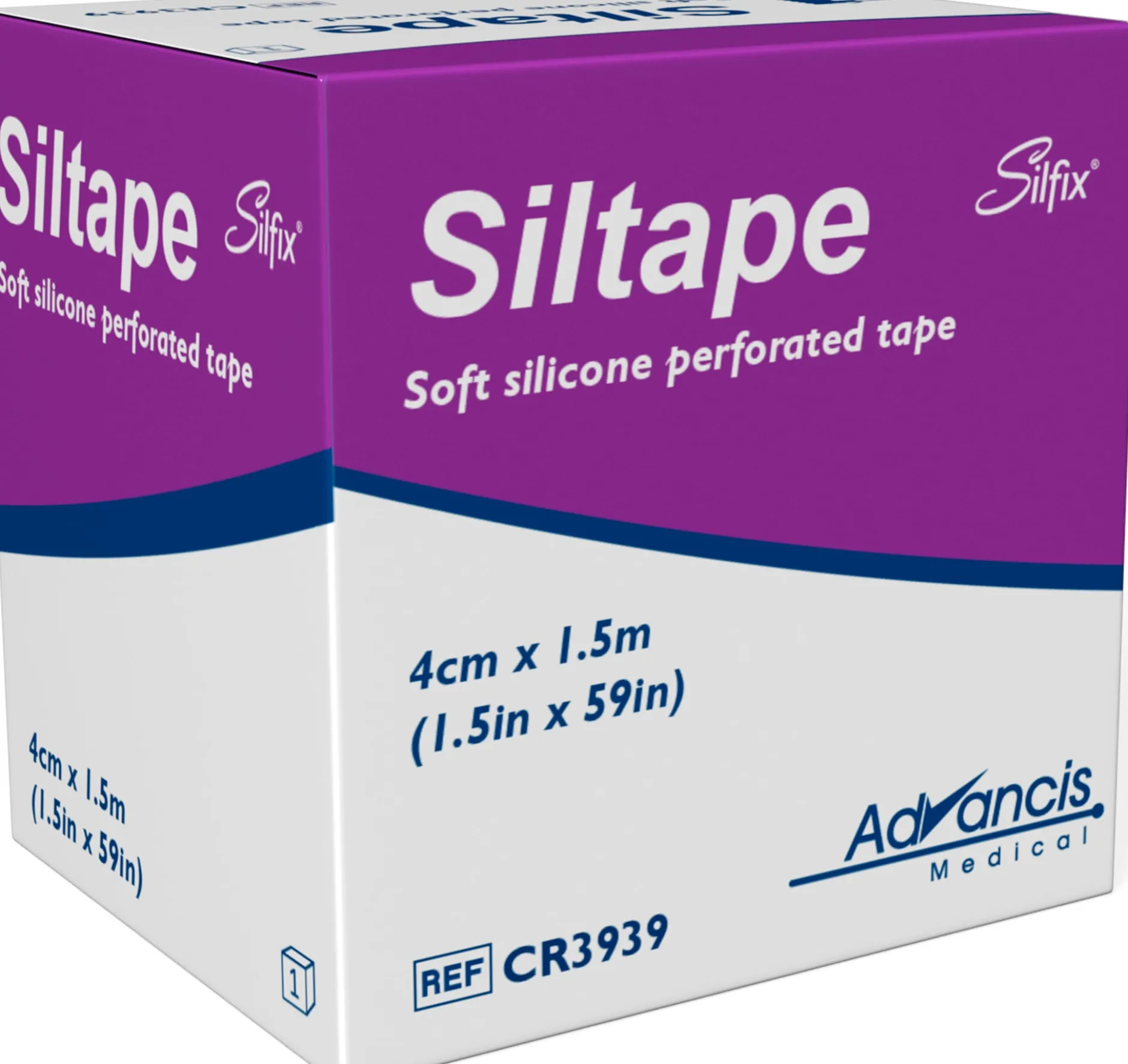 Siltape Medicinsk Silikontejp 4 cm x 1,5 m