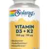 Solaray Vitamin D3 & K2 60 kapslar
