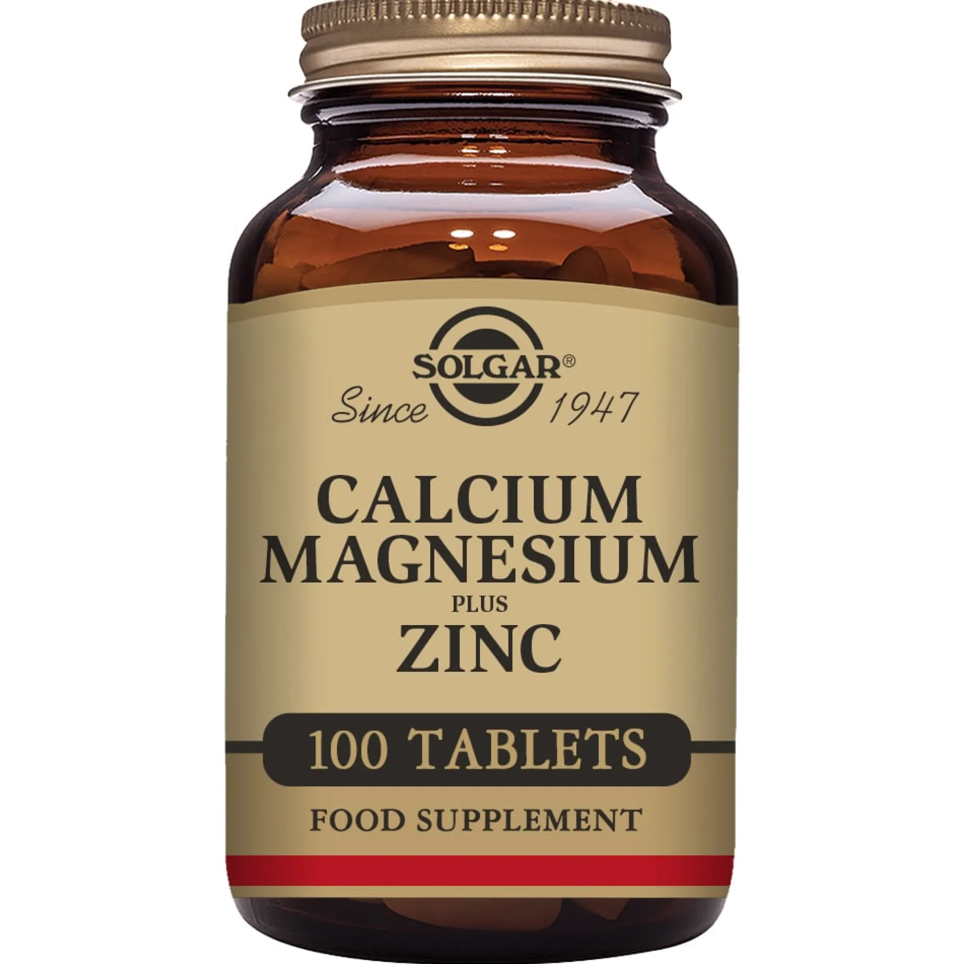 Solgar Calcium Magnesium Plus Zinc 100 tabletter