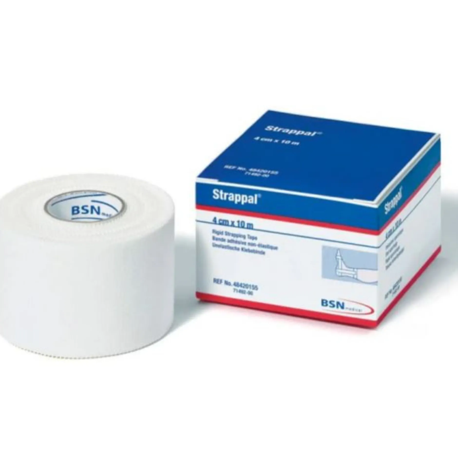 Strappal Sporttejp Vit 4 cm x 10 m