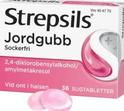Strepsils Jordgubb 36 sugtabletter