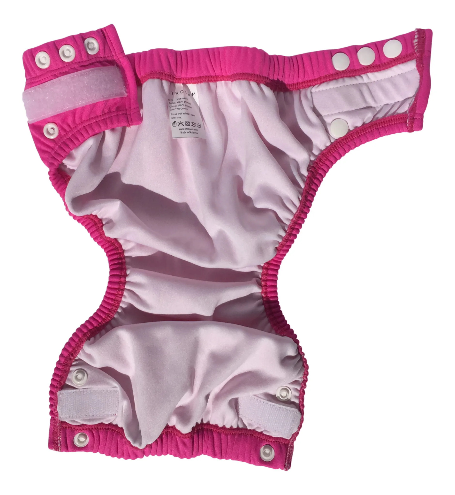Strooem Nappy Smiley Racer Pink Onesize 3-24 månader
