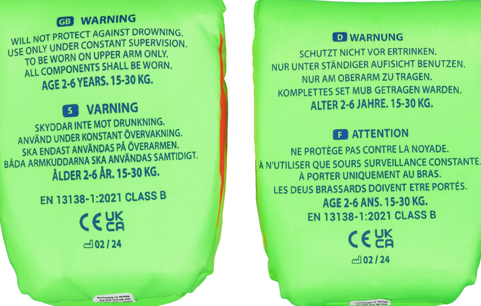 Strooem Softies Foam Swim Armbands Lime/Orange 2-6år 15-30 kg