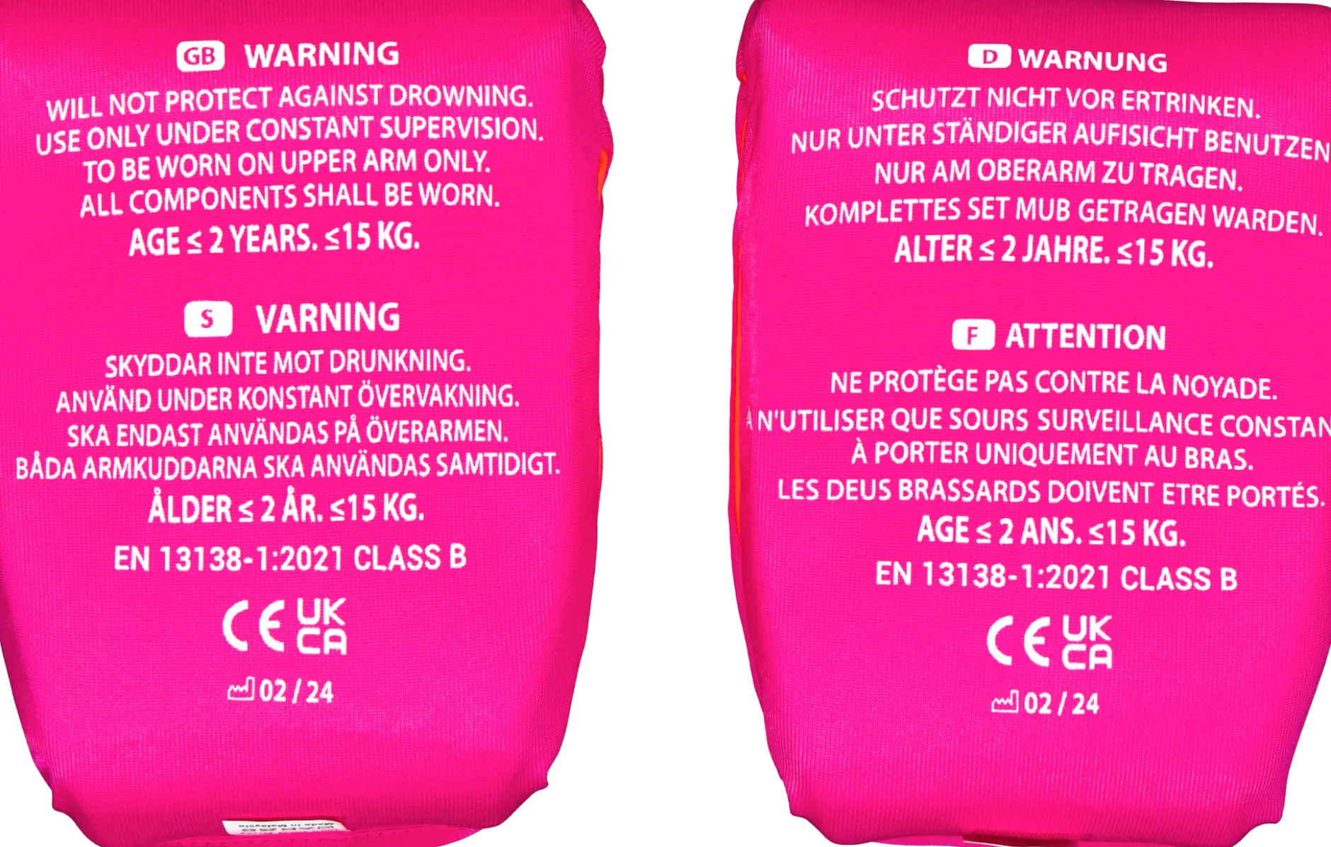 Strooem Softies Foam Swim Armbands Pink/Orange 0-2 år upp till 15 kg