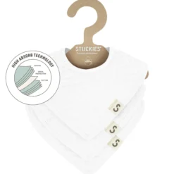 Stuckies Högabsorberande dregglisar White 3-pack