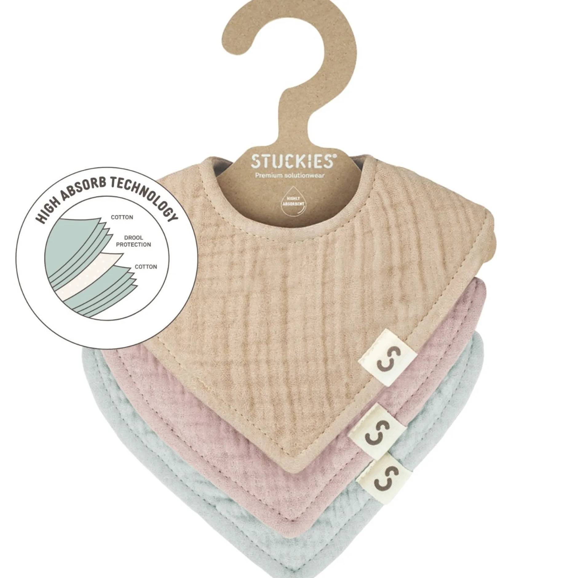 Stuckies Högabsorberande dregglisar Dove 3-pack