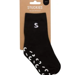 Stuckies Strumpor i bomull Black 19/21 Anti-Slip 1-pack