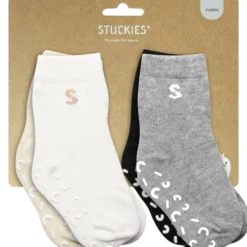 Stuckies Strumpor i bomull Classic 19/21 Anti-Slip 4-pack